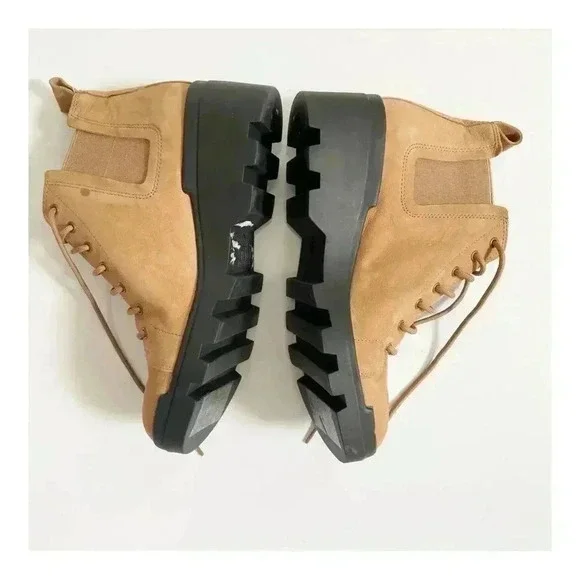 NEW Eileen Fisher Shearling Tumbled Leather Hiker Boot size 8 - Picture 5 of 11